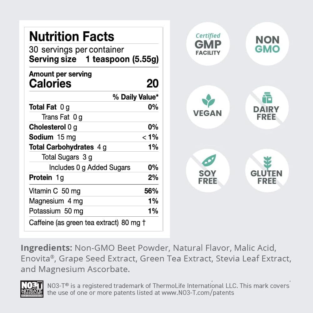 Humann SuperBeets Energy Plus powder scoop enables quick, easy mixing