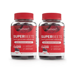 Humann SuperBeets Heart Gummies Advanced bottle front supports convenient daily energy