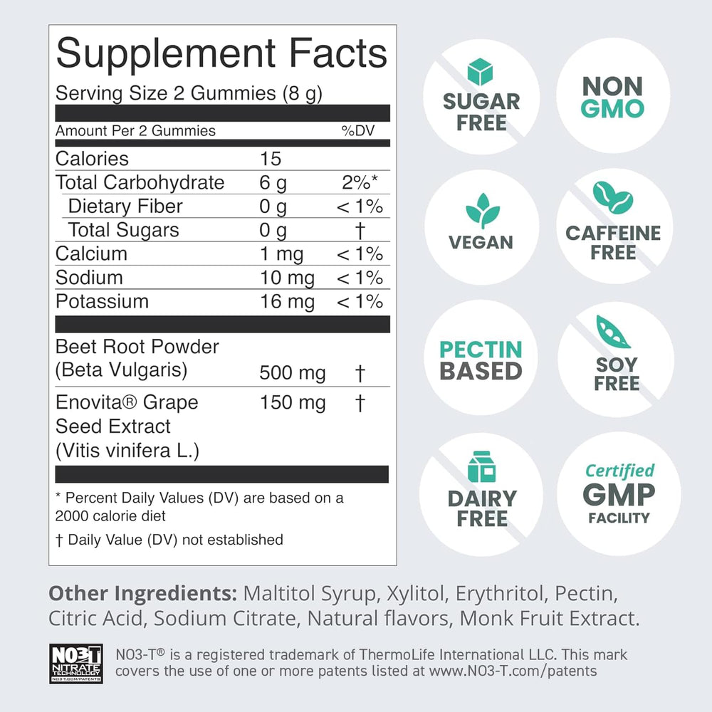 Humann humanN SuperBeets Heart Gummies seen in hand for a quick daily boost.