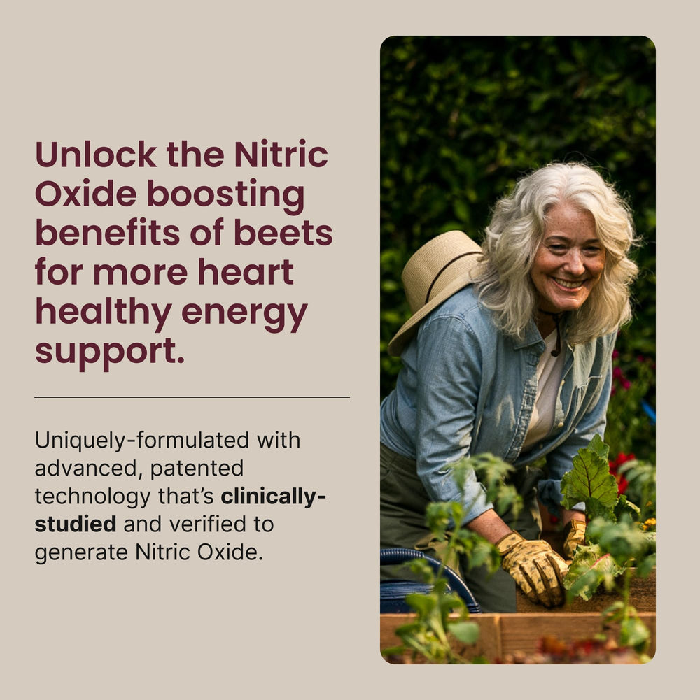 Humann SuperBeets tub label close-up showing non-GMO formulation.