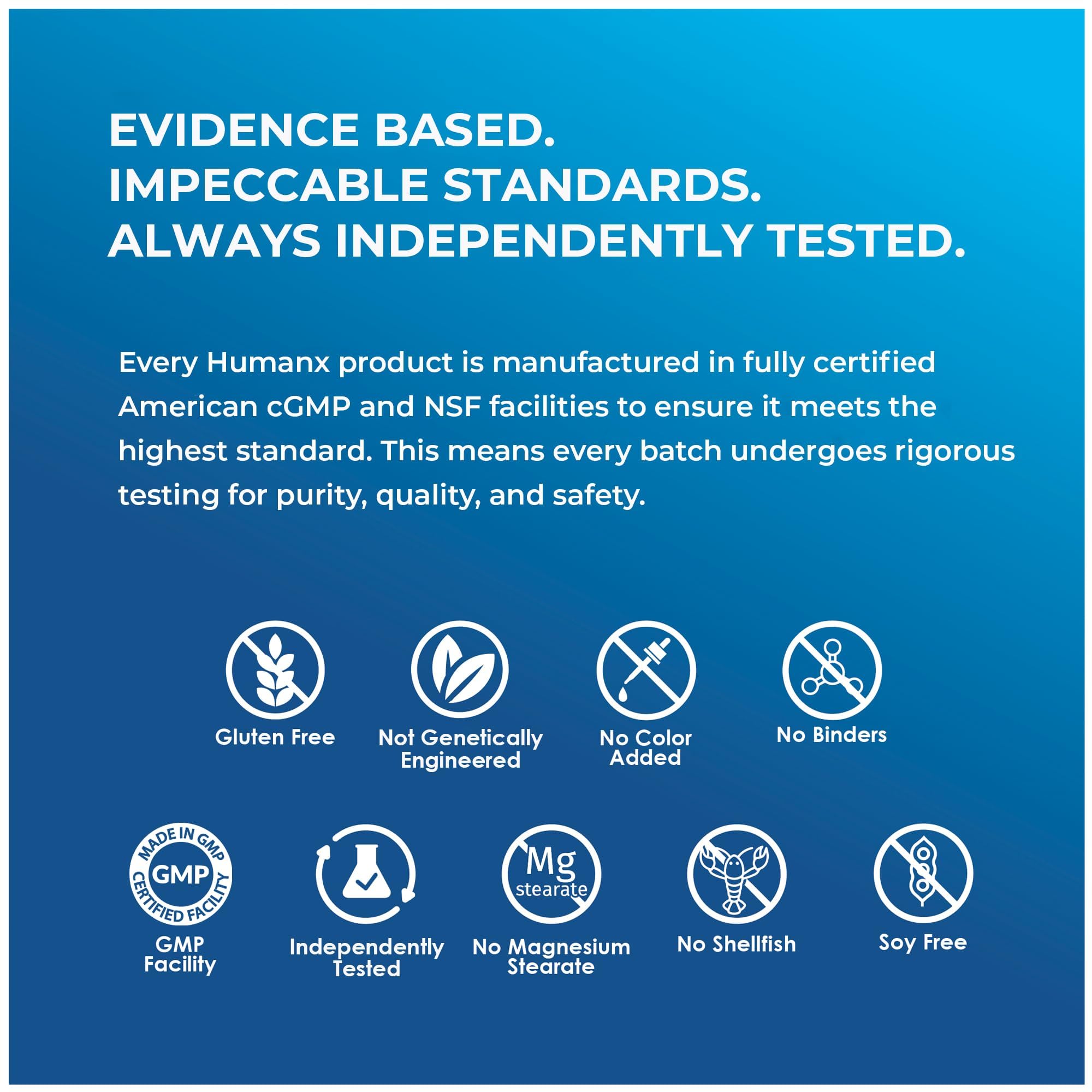 HUMANX packaging and label conveying product benefits and usage clearly