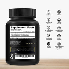 HUMANX Tudca+ capsules close-up showing easy-to-swallow form.