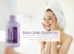 Humco glycerin ointment back label highlights USP grade, vegetable-based formula for moisturization