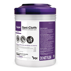 Humew Super Sani-Cloth canister with large 6x6.75 inch wipes for quick cleaning