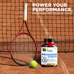 Humming Herbs potassium citrate bottle on shelf conveys trusted daily supplementation.