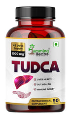 Humming Herbs TUDCA 1000 mg bottle highlighting crystalline formula.