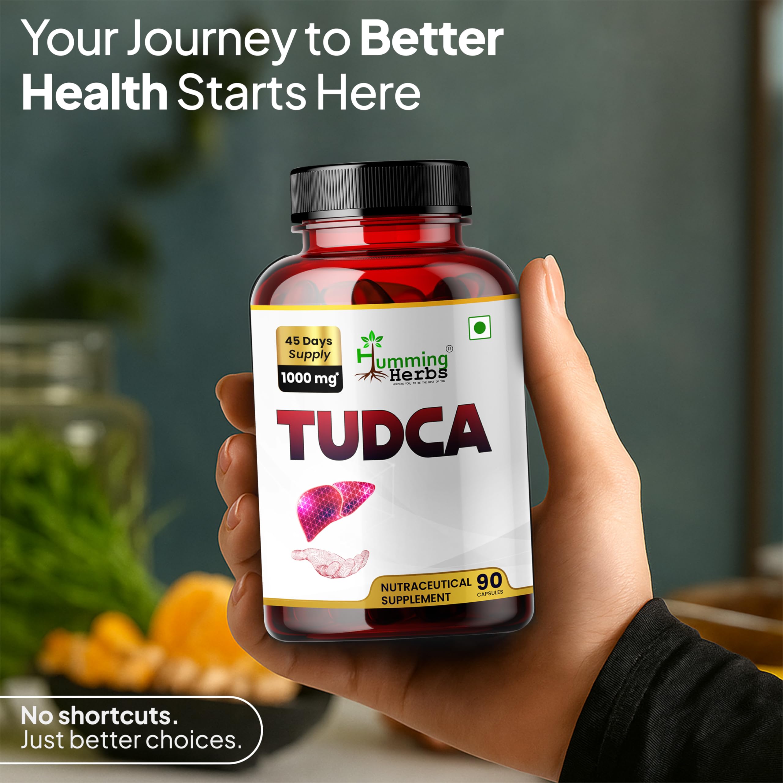 Humming Herbs TUDCA packaging showing capsule protection.