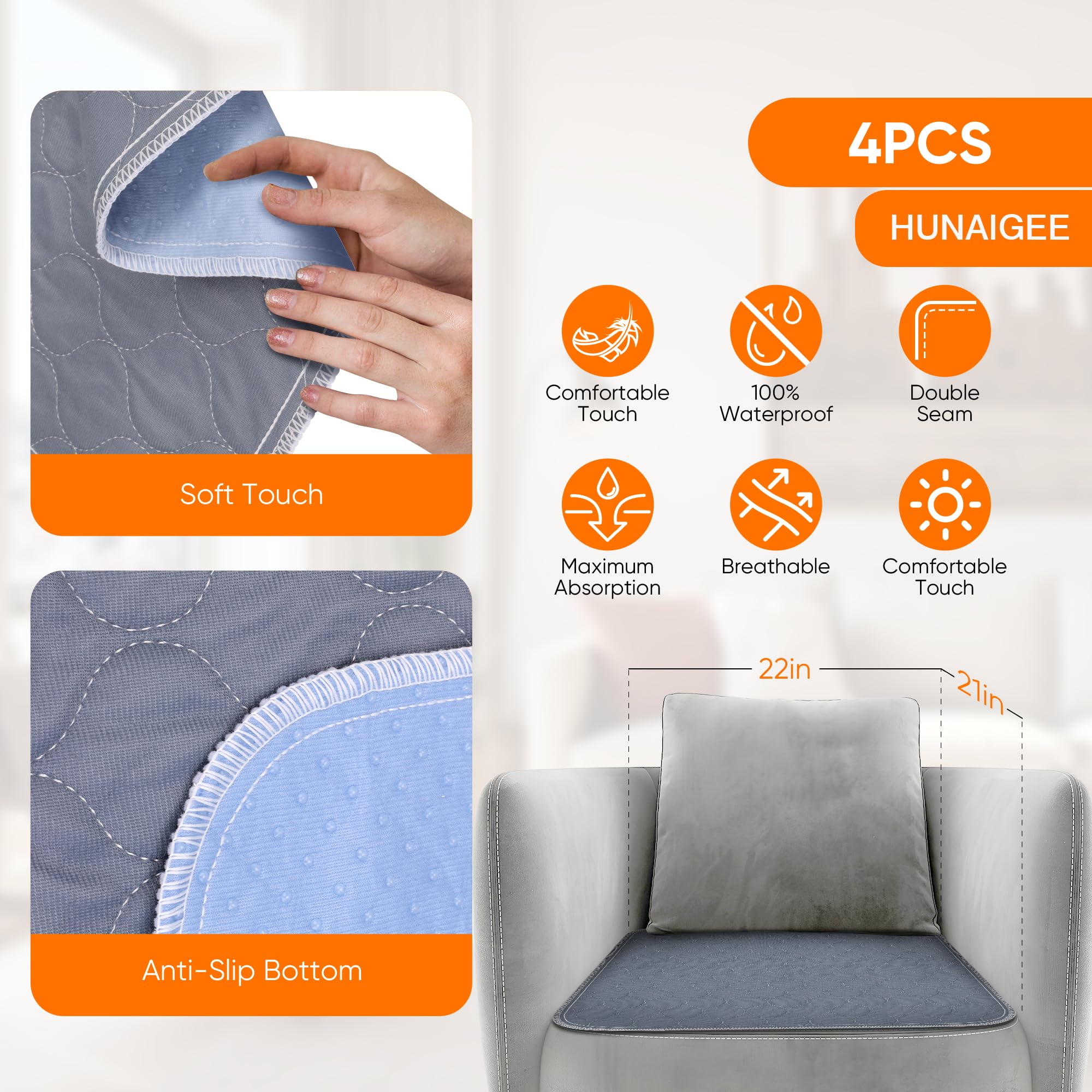 HUNAIGEE non-slip back keeps the pad in place during use