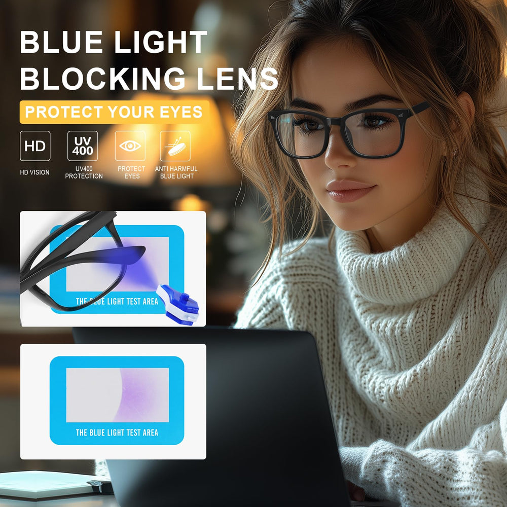 Gafas hunsquer con luz azul para hombre, ideales para trabajo frente a pantallas