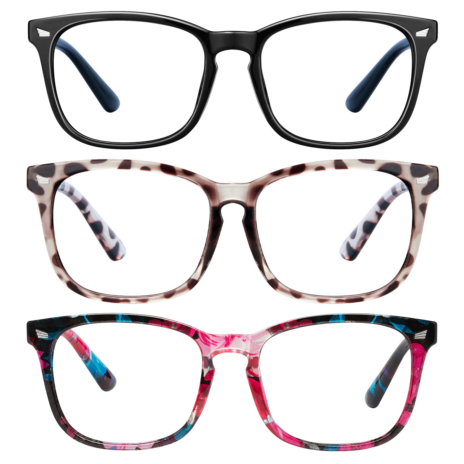 hunsquer blue light glasses frame front for comfortable daily wear