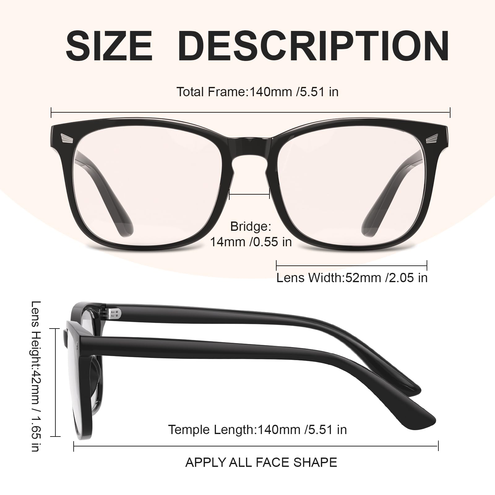 Hunsquer blue light glasses lightweight frame during activity