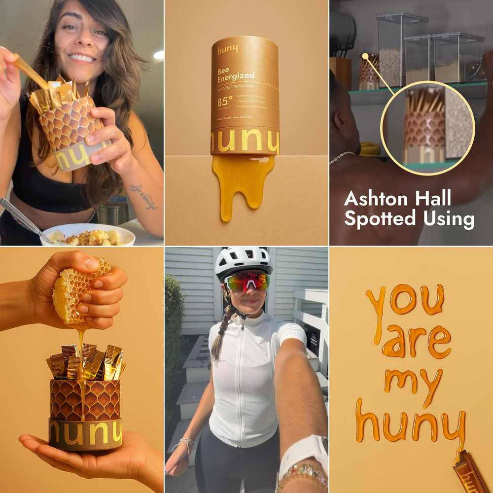 On-the-go pack of HUNY Shilajit honey sticks for travel
