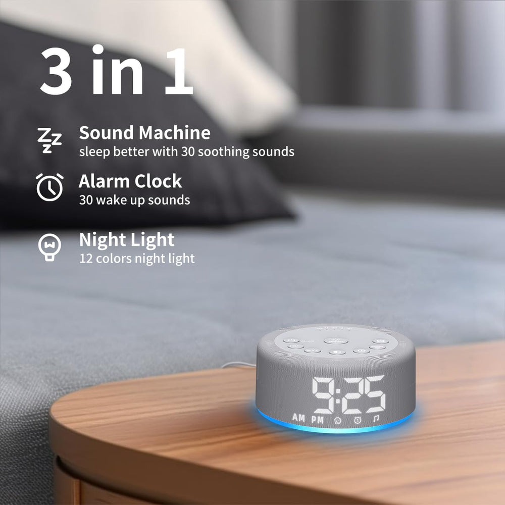 Hushing 12-color night light creating soothing ambience for nighttime.