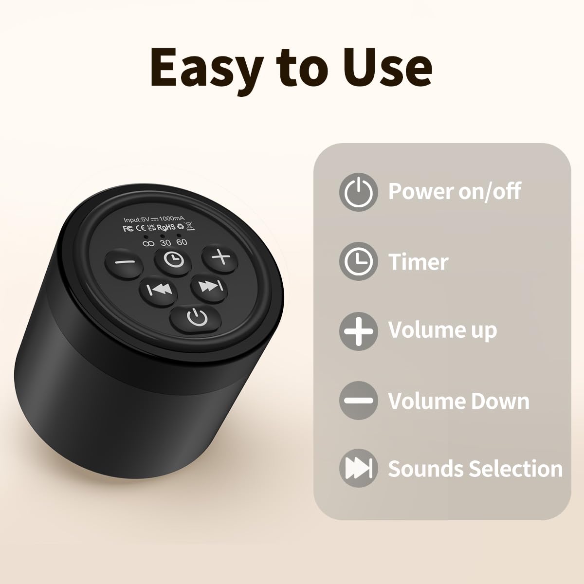 Hushing compact pocket-size design laid out for easy packing.
