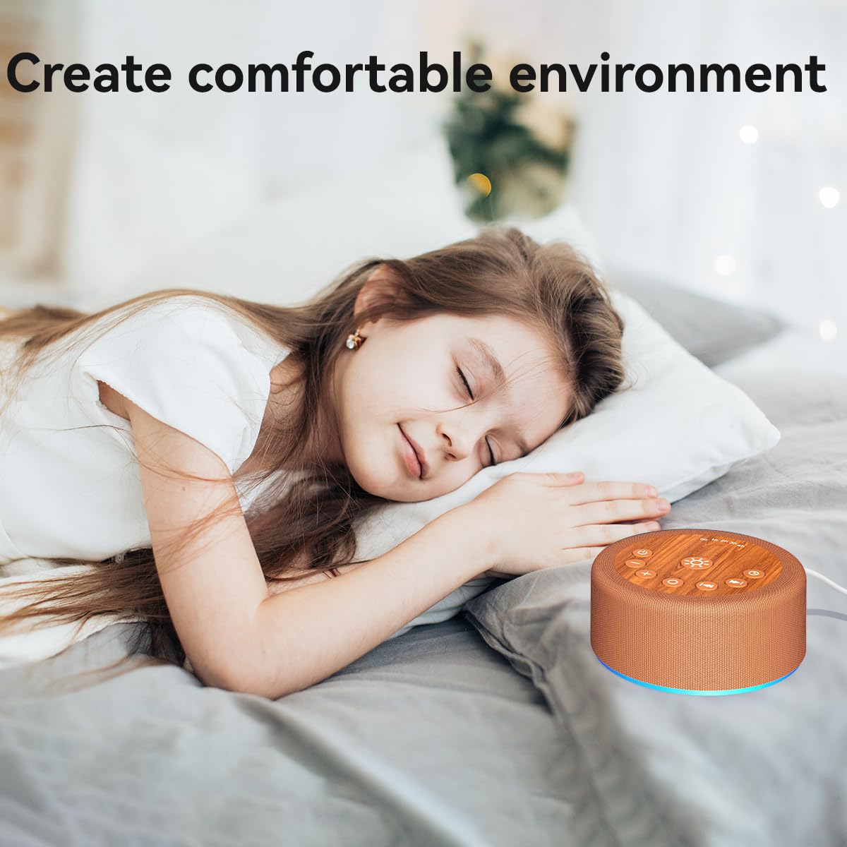 Hushing Sleep Sound Machine nursery-ready setup supports peaceful baby spaces.