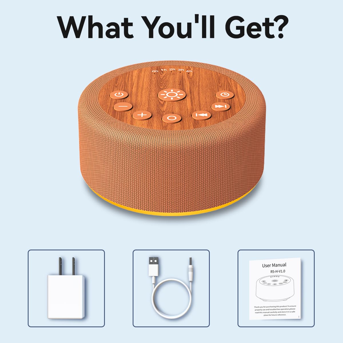 Hushing Sleep Sound Machine portable design assists travel and bedside comfort.