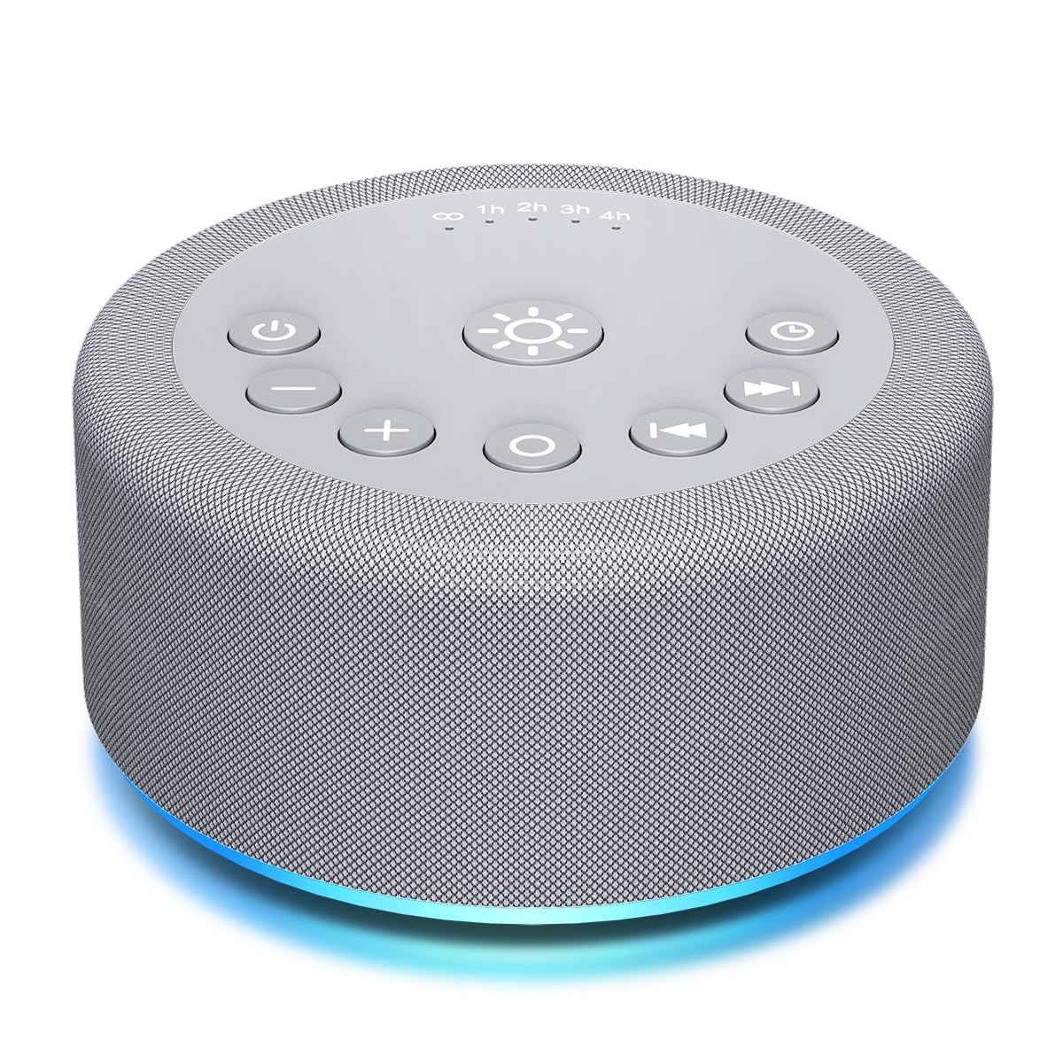 Hushing Sound Machine front view for a compact bedside companion