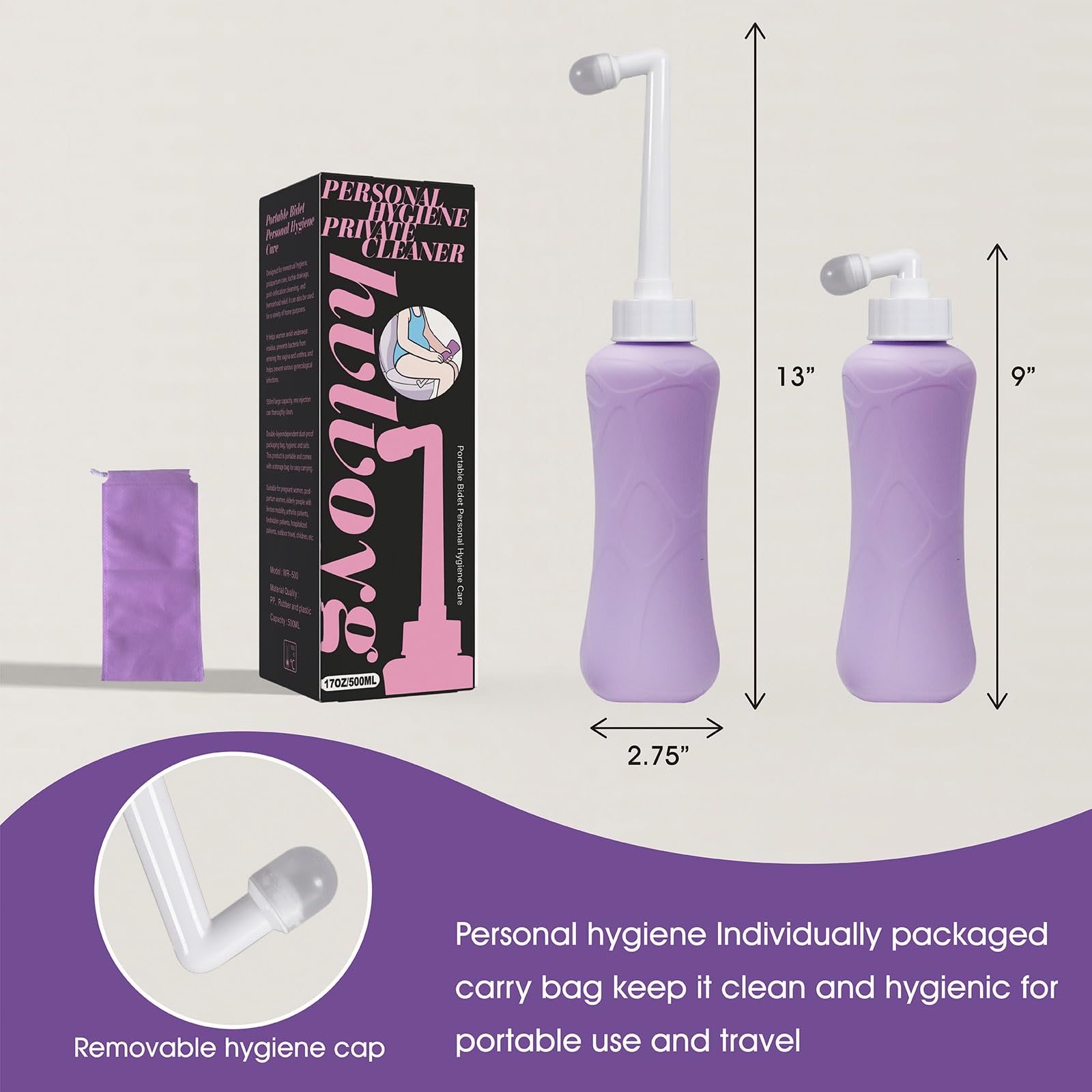 HVLVOYG portable bidet designed for postpartum care and on-the-go use.