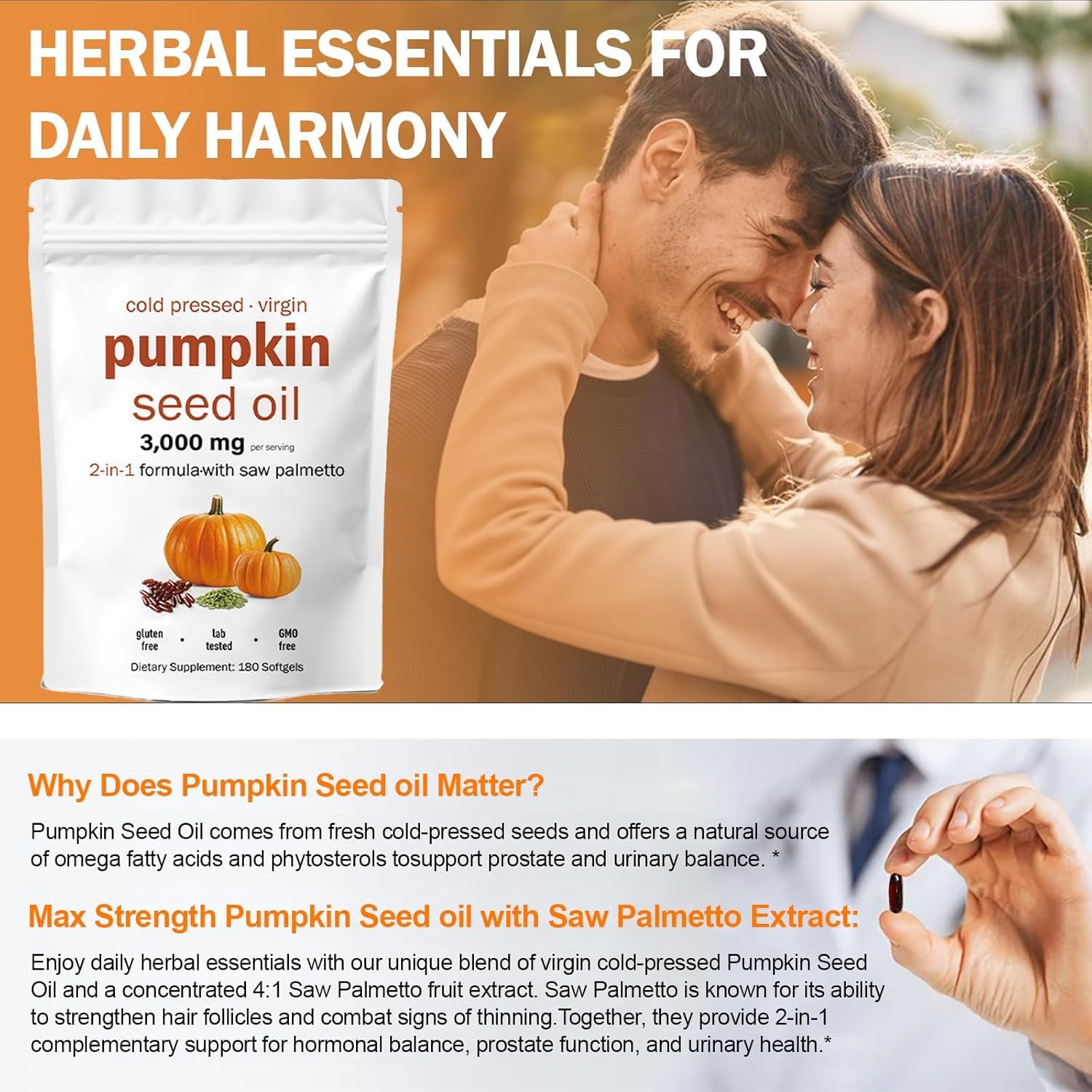 HWAXIGO saw palmetto extract focus signals herbal blend for urinary comfort.