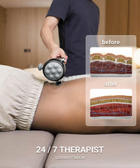HYAKO Pro Max massager with 5 heads targets knots in large muscle groups.