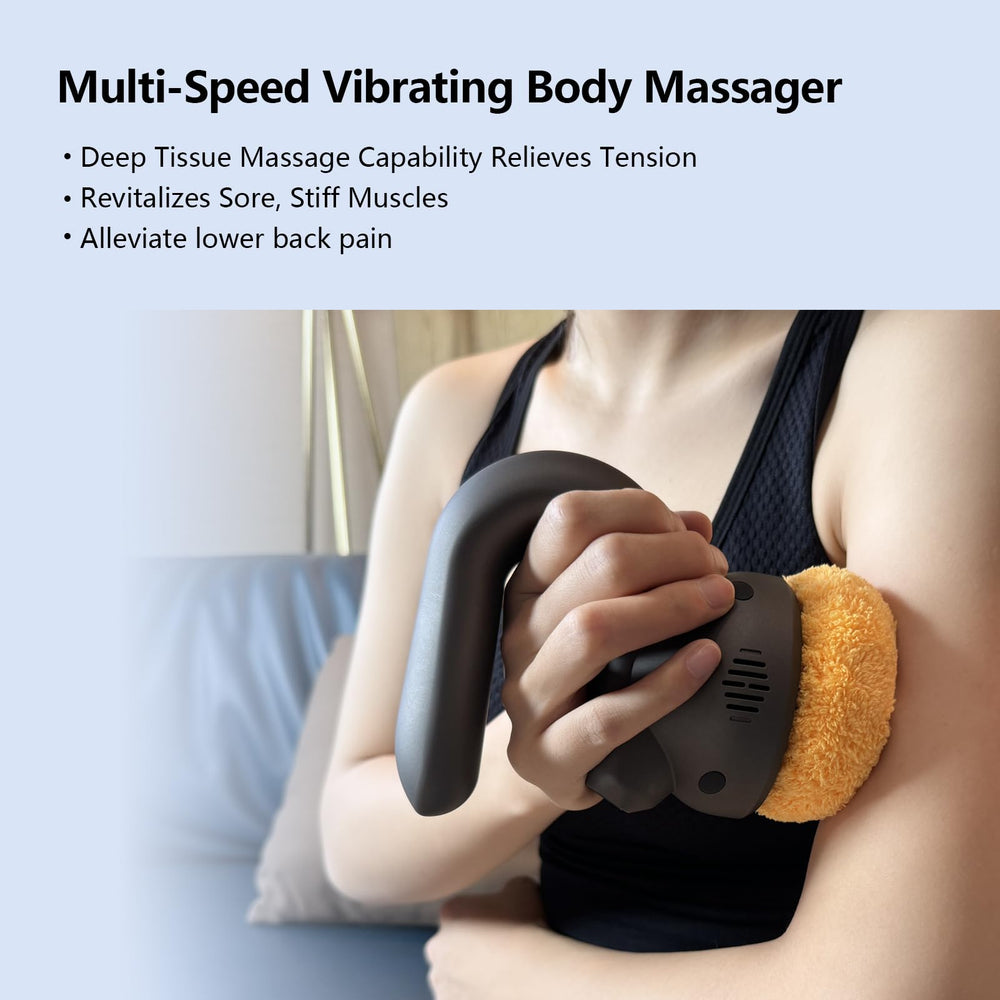 HYAKO compact storage bag keeps the massager and attachments organized for travel.
