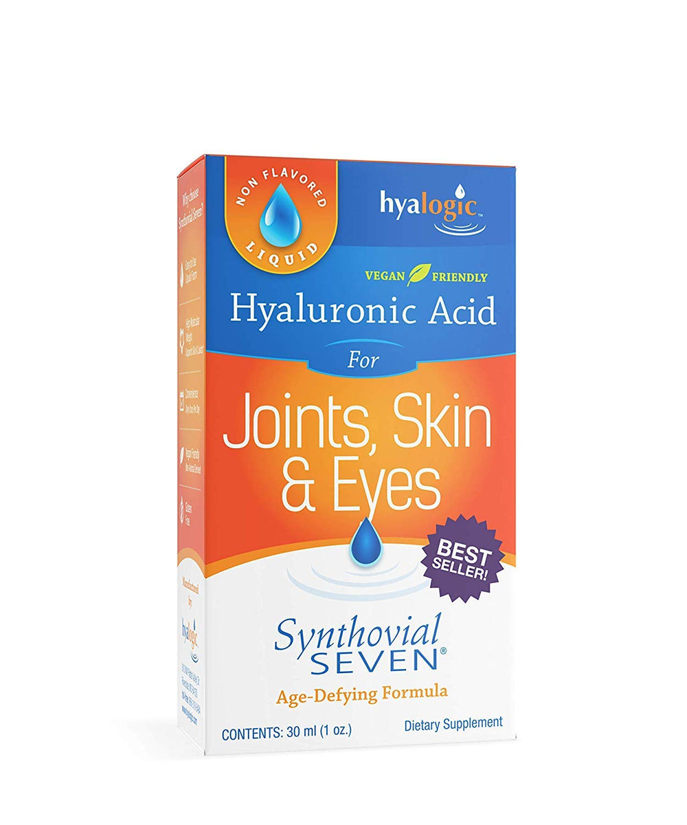 Hyalogic Synthovial Seven label close-up highlighting high molecular weight formula.