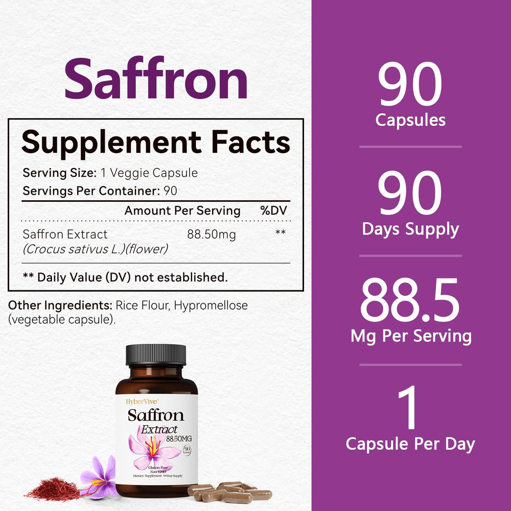 HyberVive saffron bottle on a desk suggesting at-work wellness