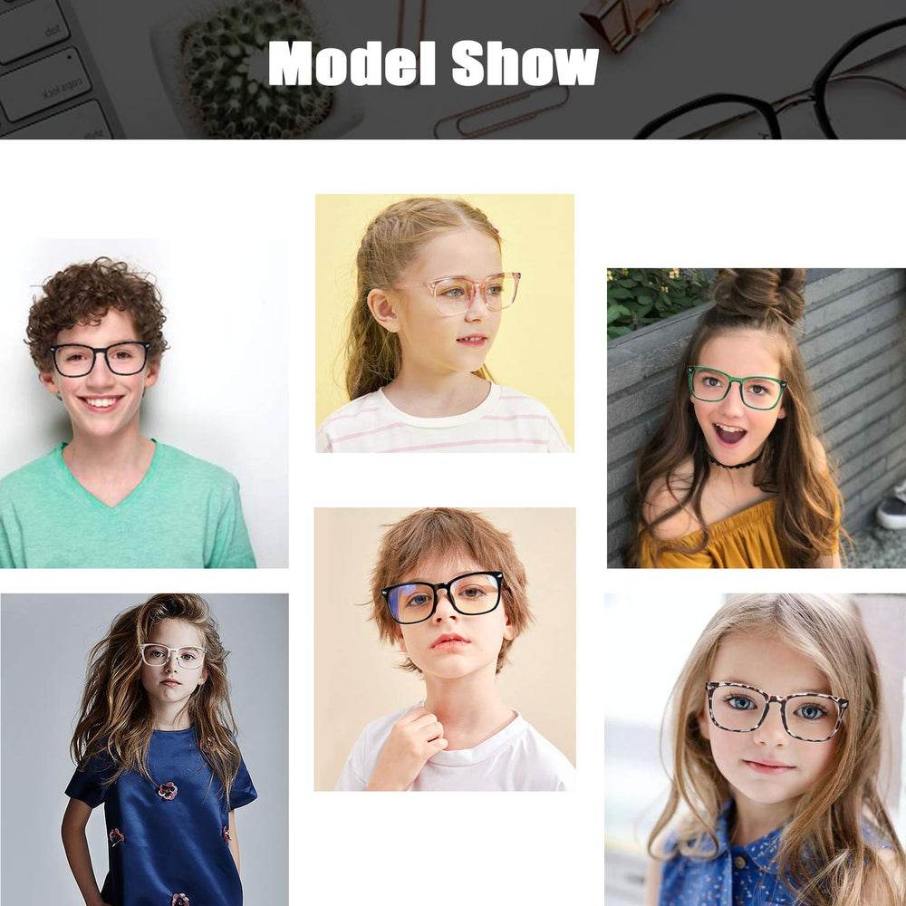 Hycredi Kids blue light glasses frame detail with classic design.