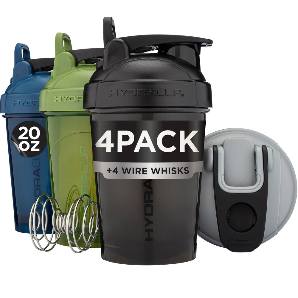Hydra Cup 4-pack 20oz shaker bottles for gym-ready hydration