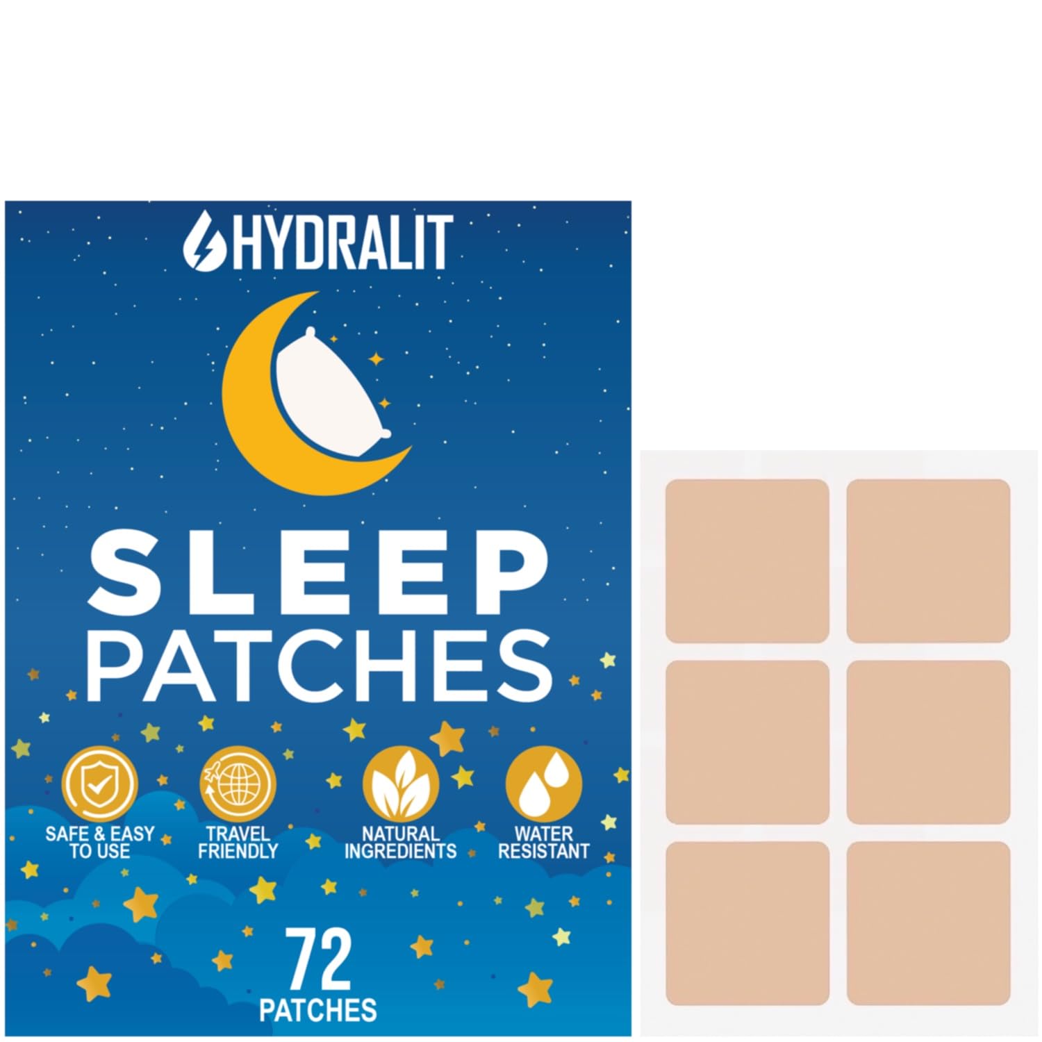 Hydralit Sleep Patch on the arm for steady all night release
