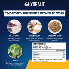 Hydralit Sleep Patch on the chest area for discreet night time support