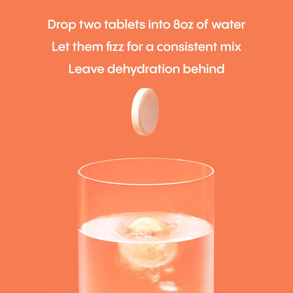 Hydralyte tablets dissolving in water to show instant hydration