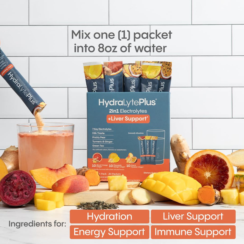 Hydralyte Liver Support green tea extract visual signals natural energy lift