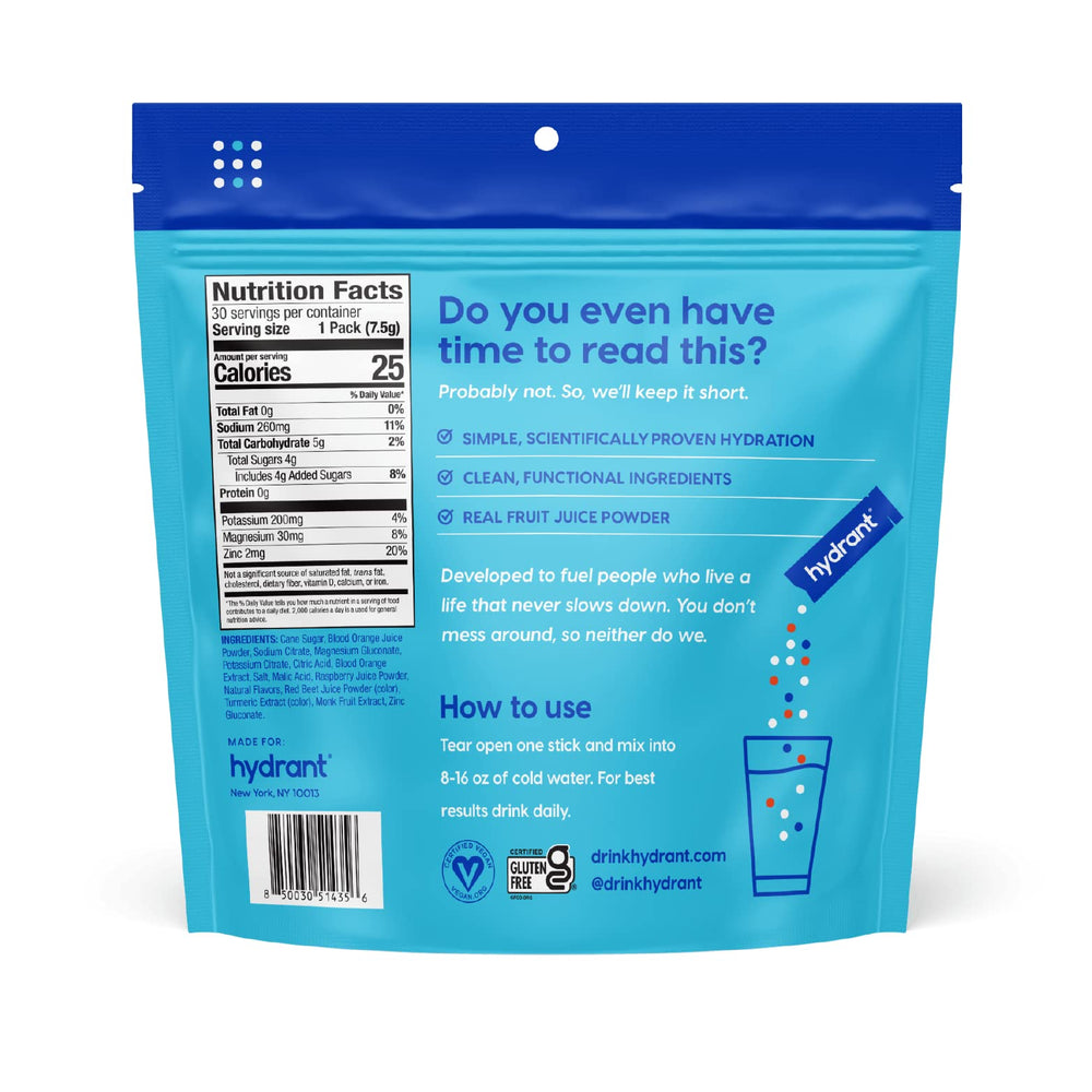 HYDRANT daily-use packaging showing portable hydration solution.