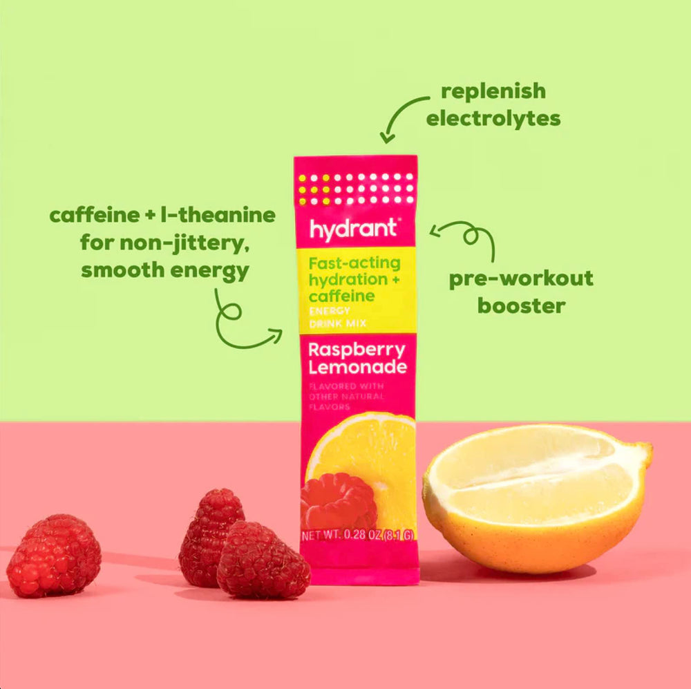 HYDRANT Raspberry Lemonade bottle with ice, ideal for daily use.