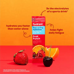 HYDRANT fruit punch sticks beside a gym bottle for active hydration