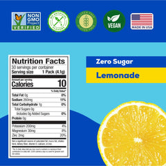 HYDRANT Hydrate lemonade stick-pack opening for quick hydration.
