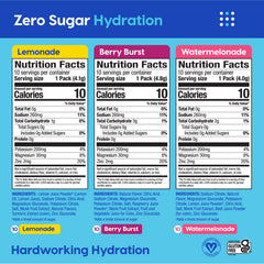 HYDRANT Hydrate Zero Sugar packets shown for travel and activity
