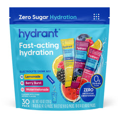 HYDRANT Hydrate Zero Sugar stick packets for on-the-go hydration