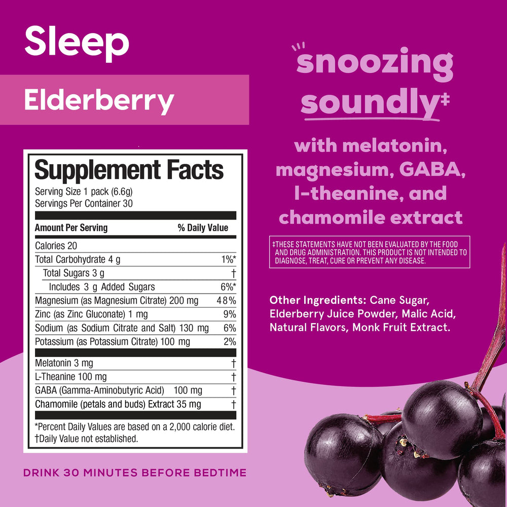 HYDRANT sleep blend with melatonin and magnesium in powder form for night use.