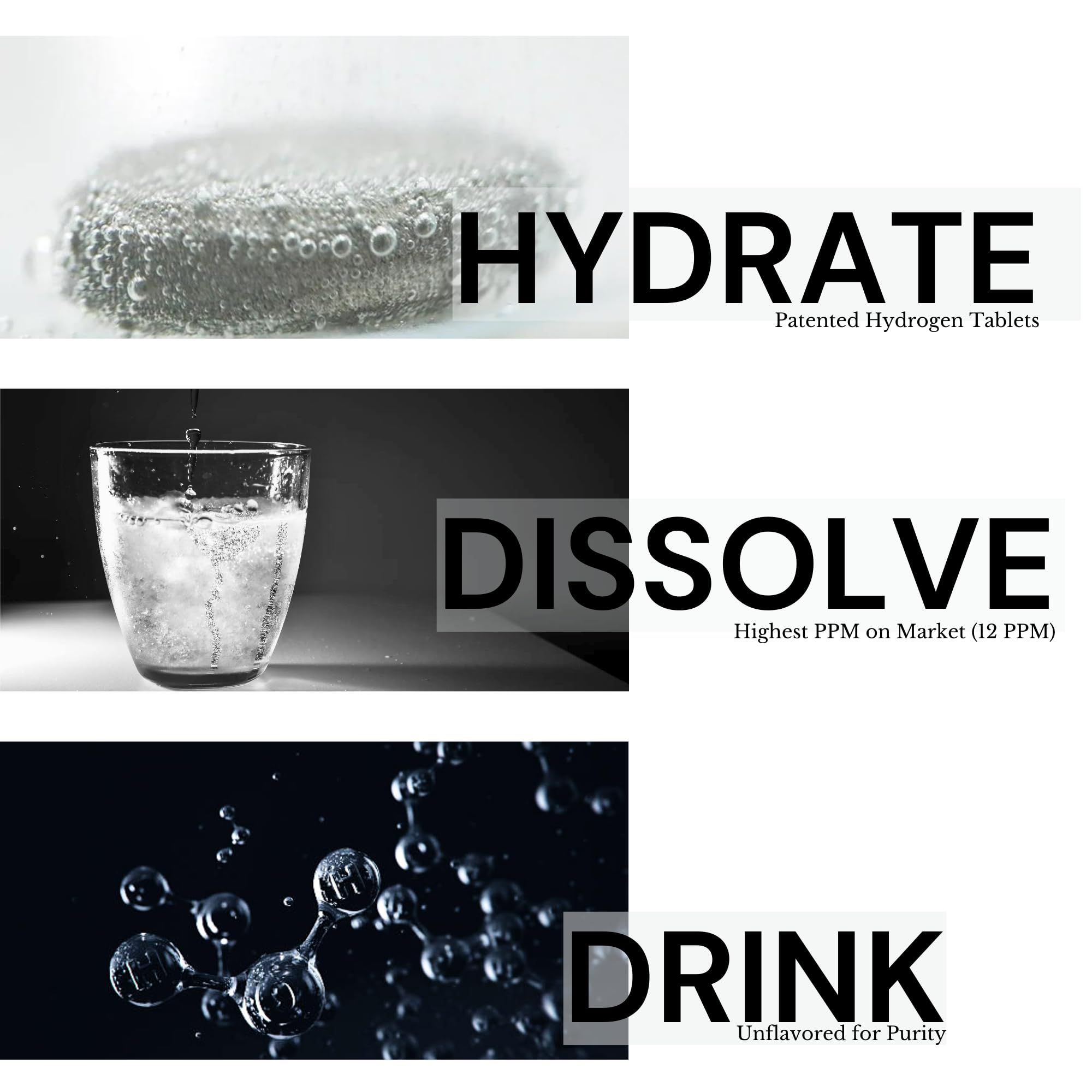 HYDRO HYDROGEN TABLETS travel pack enables easy hydration on the go.