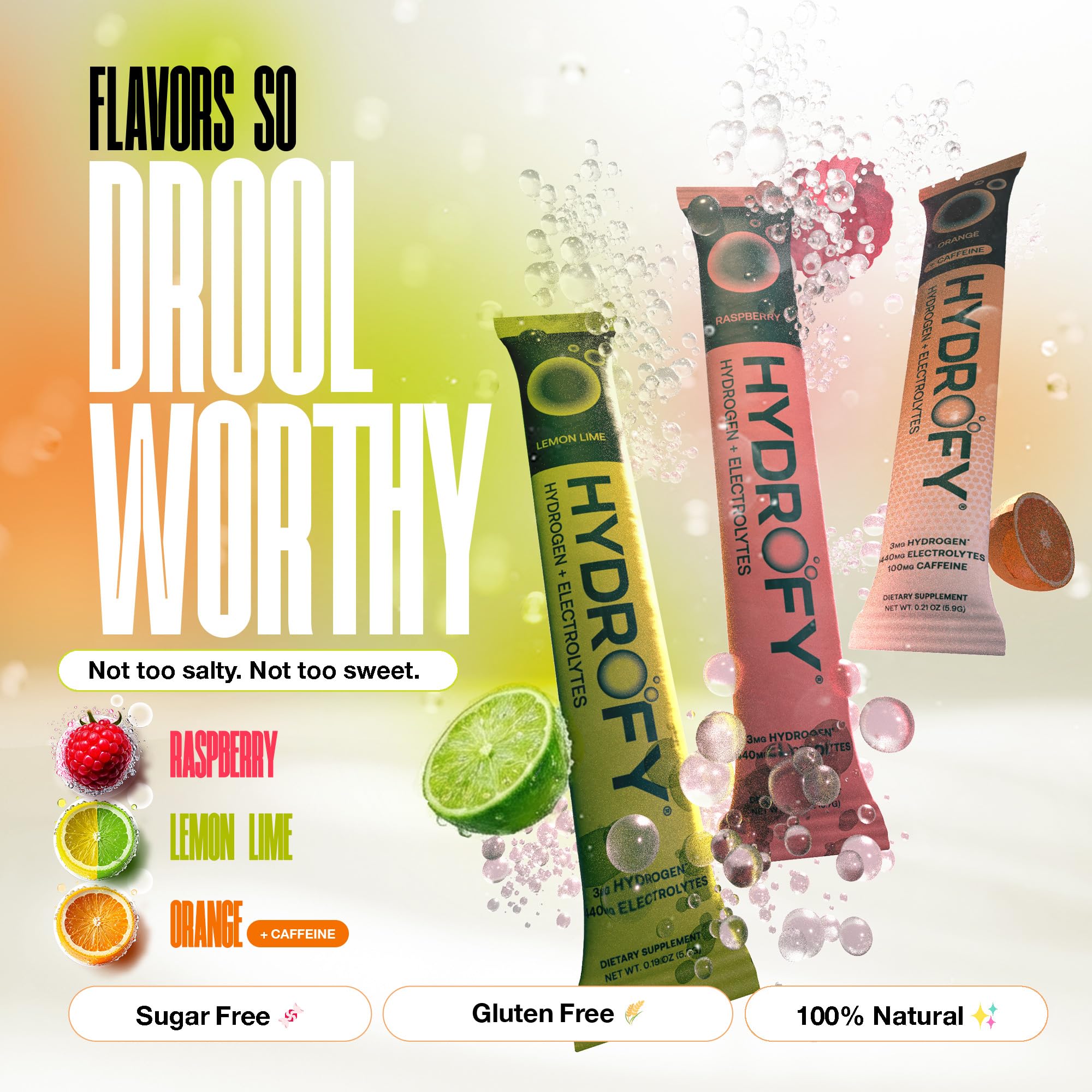 Hydrofy Orange + Caffeine energy sip supports quick alertness during workouts.