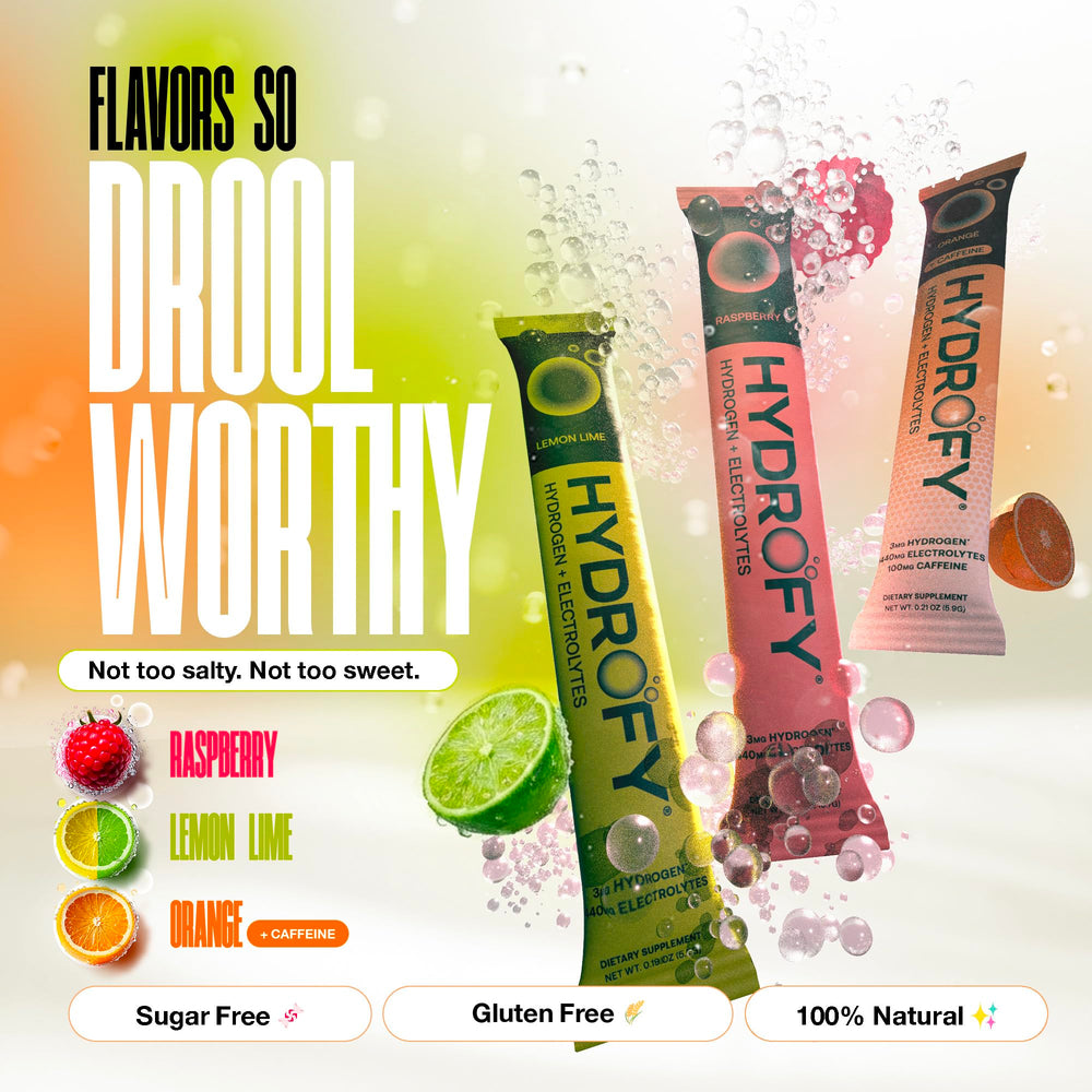 Hydrofy Orange + Caffeine energy sip supports quick alertness during workouts.