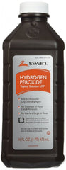 Hydrogen Peroxide First Aid Solution bottle pour for basic wound cleansing.