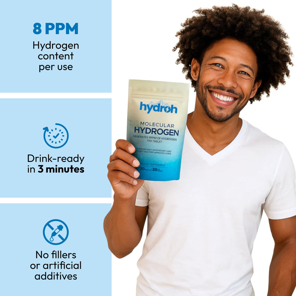 HydroH magnesium-infused tablets for active wellness support.