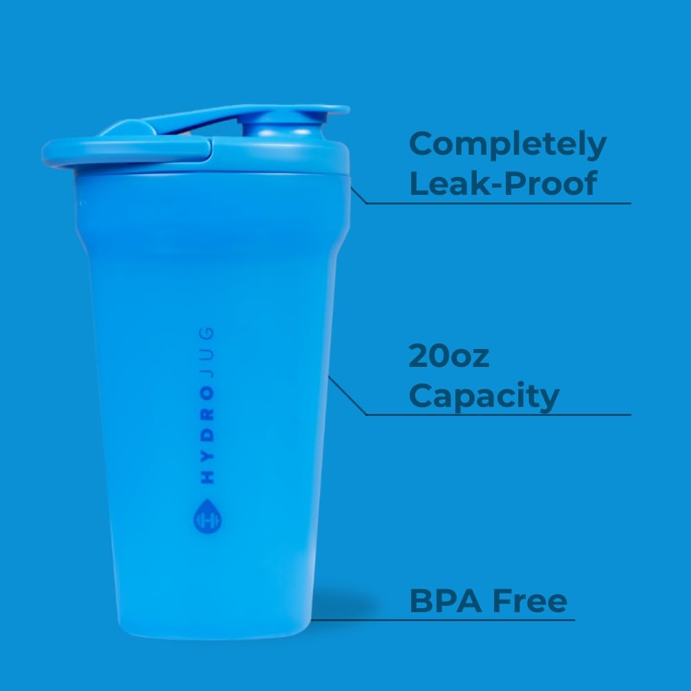 Capacidad de 590 ml para batidos y bebidas en HydroJug.
