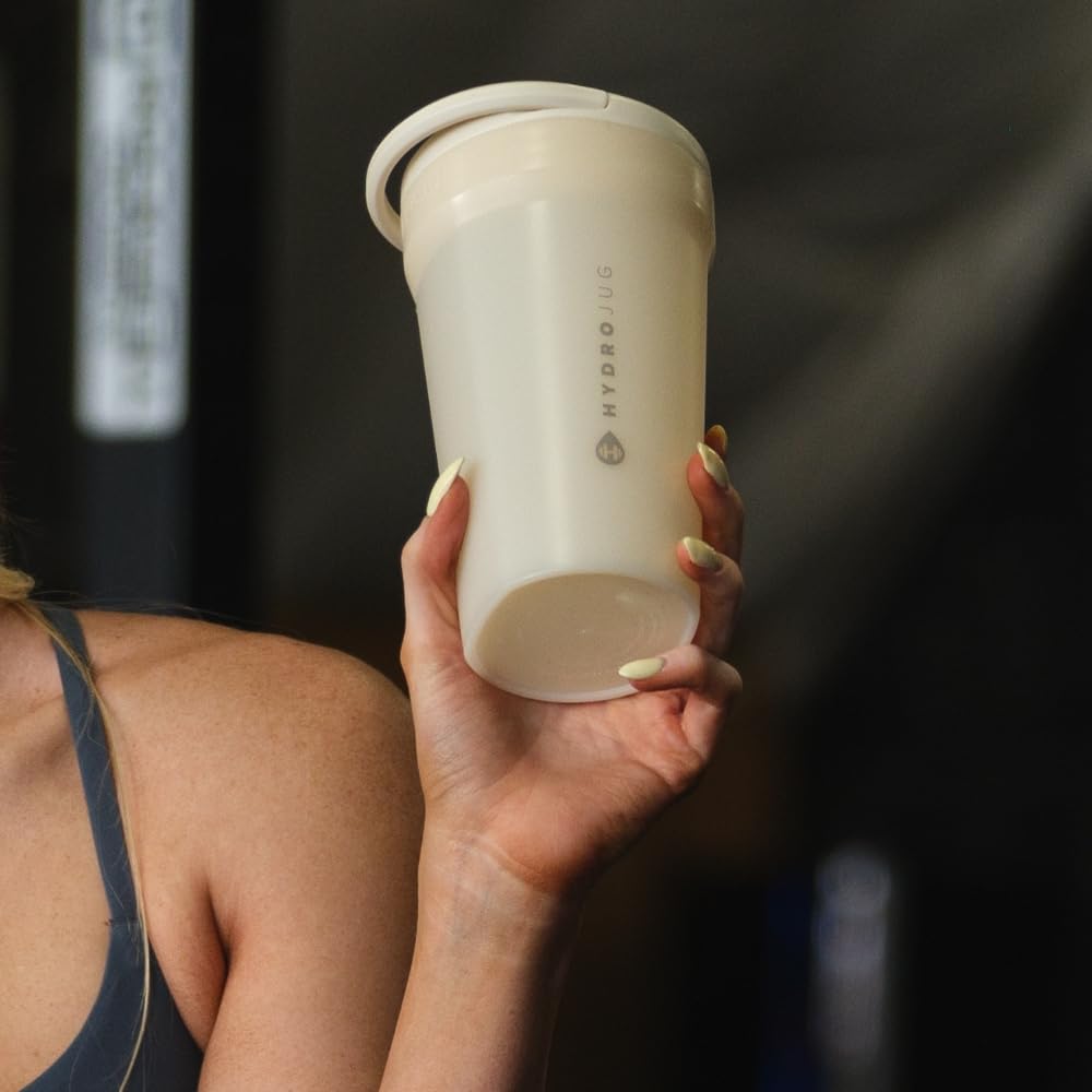 HydroJug ergonomic lightweight design fits gym bags and car cup holders
