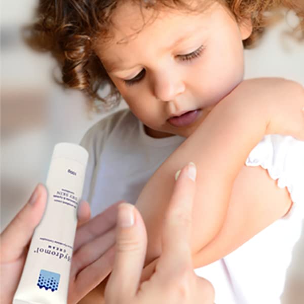 Hydromol Ointment 500g applied to forearm demonstrates gentle barrier.