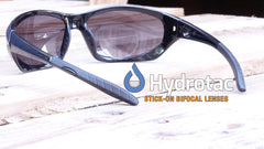HYDROTAC OPTX 20/20 apply water on lenses for secure attachment