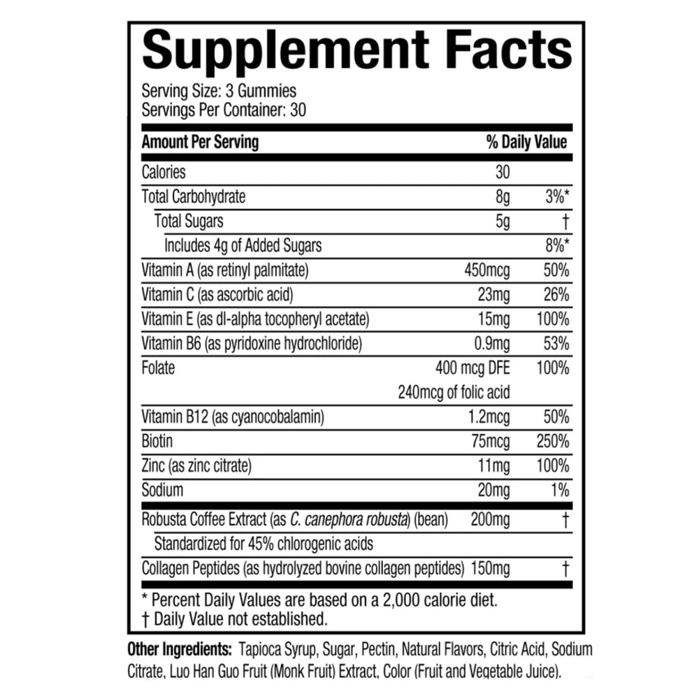 Hydroxycut Gummies +Women strawberry serving showing convenient daily use.